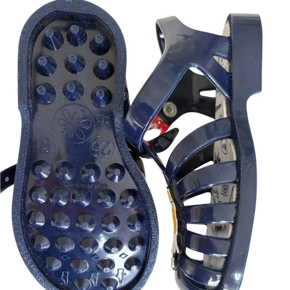 KENZO Kids Navy Blue Kids Sandals Tiger, New, 9C
